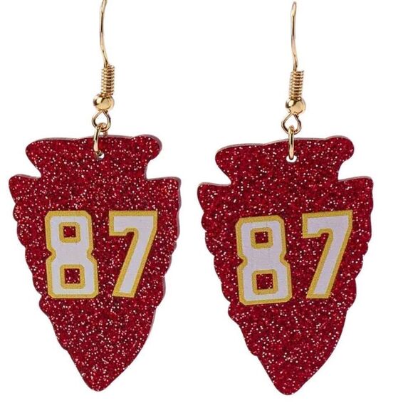 KC‎ Chief Kelce 87 acrylic ￼dangle Earrings - Picture 2 of 2